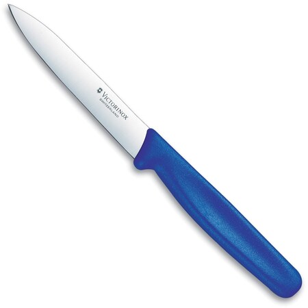 Swiss Army Brands Victorinox 42605 Kitchen Blue Paring - Large Handle, Spear Point, 4In Blade, Straight Edge VIC-5.0702.S